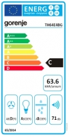 Odsavač Gorenje TH64E4BG energetický štítek